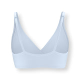 Back side of Women's Cross Front Bralette in Breeze on white background