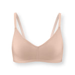 Women's V-Neck Bra in Chai on white background