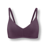 Women's V-Neck Bra in Currant on white background
