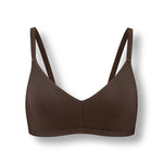 Women's V-Neck Bra in Toffee on a white background