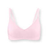 Women's V-Neck Bra in Peony on a white background