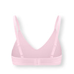 Back side of Women's V-Neck Bra in Peony on a white background