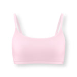 Women's Scoop Neck Bralette in Peony on white background