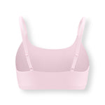 Back side of Women's Scoop Neck Bralette in Peony on white background