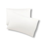 Two pillow cases on one top of the other with the Bamboo Sateen Pillowcases in Shell on them