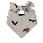 Dog Bandana in Bats print on a white background
