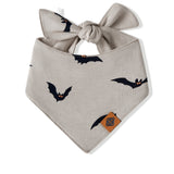Dog Bandana in Bats print on a white background