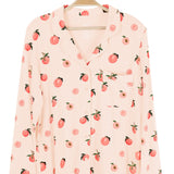 Long-Sleeved Women's Pajama Set in Peach