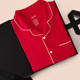 Men's Long Sleeve Pajama Set in Cardinal