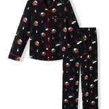 Men's Long Sleeve Pajama Set in Winter Wonderland
