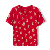 Women's Oversized V-Neck Tee in Gingerbread