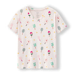 Women's Relaxed Fit V-Neck in Pickleball print on a white background