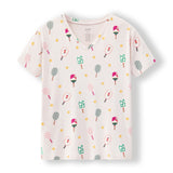 Women's Relaxed Fit V-Neck in Pickleball print on a white background