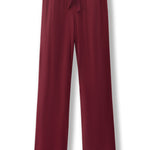 Women's Lounge Pants in Burgundy on a white background