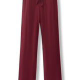 Women's Lounge Pants in Burgundy on a white background