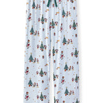 Women's Lounge Pants in Mickey & Friends Christmas print on a beige background
