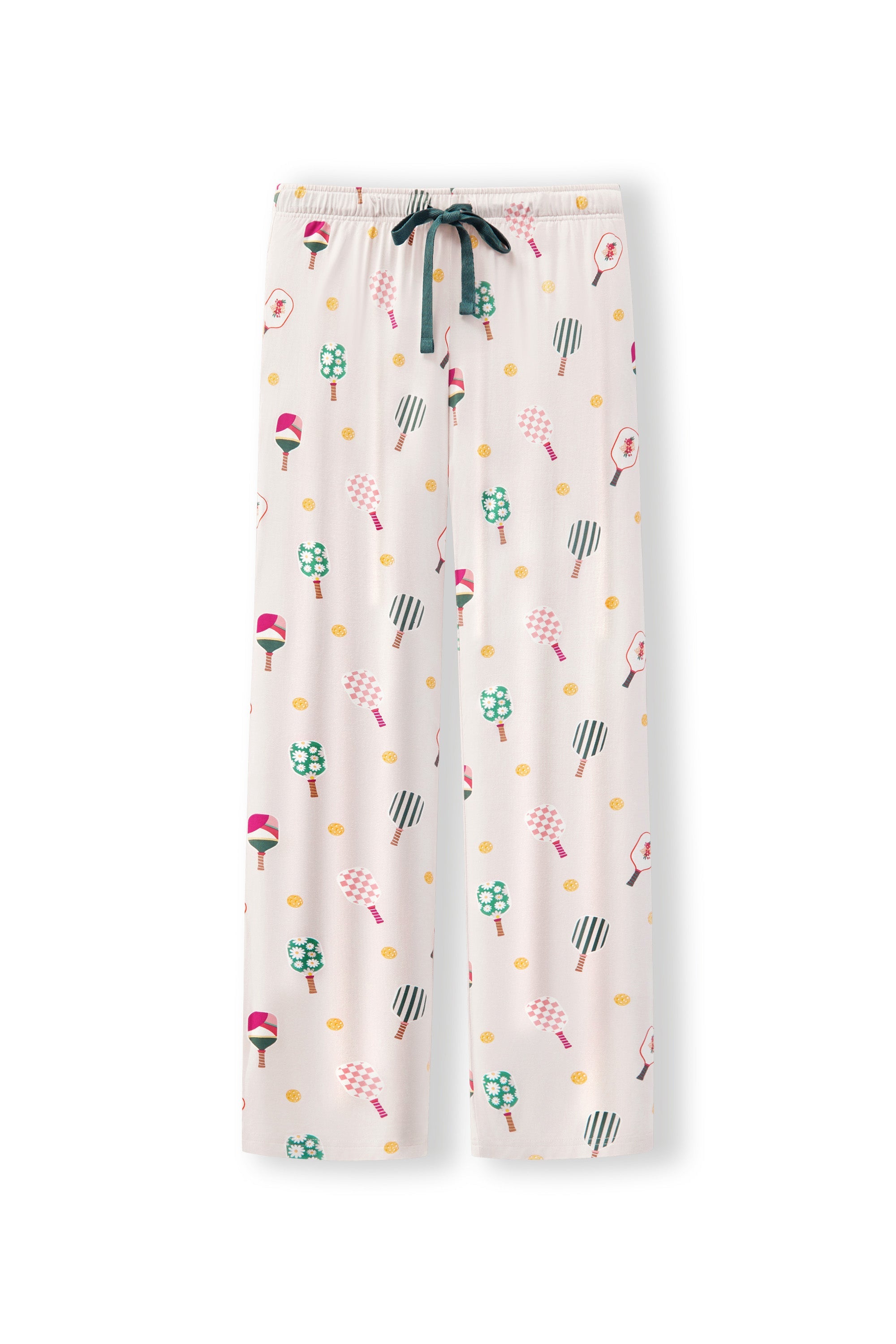 Women's Lounge Pants in Pickleball print on a white background