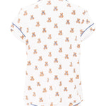 Flat lay of back of Women's Short Sleeve Pajama Set in Teddy Bear