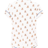 Flat lay of back of Women's Short Sleeve Pajama Set in Teddy Bear