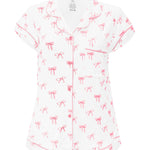 Front of Women’s Short Sleeve Pajama Set in Bow