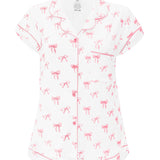 Front of Women’s Short Sleeve Pajama Set in Bow