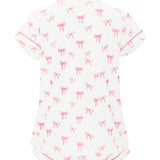 Back of Women’s Short Sleeve Pajama Set in Bow