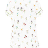 Back of Women’s Short Sleeve Pajama Set in Wildflower