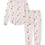 Women's Jogger Pajama Set with Book Club print on a white background