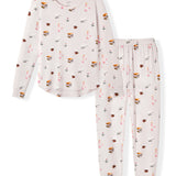 Women's Jogger Pajama Set with Book Club print on a white background