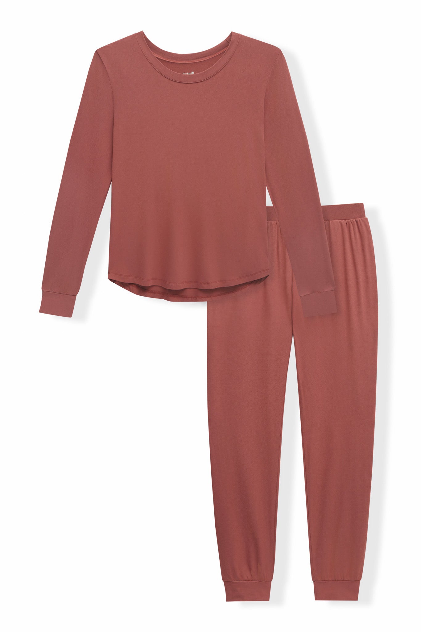 Women's Jogger Pajama Set in Ember on a white background