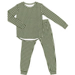 Product photo of the Kyte Women's Jogger Pajama Set in Gingham Fir