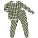 Product photo of the Kyte Women's Jogger Pajama Set in Gingham Fir