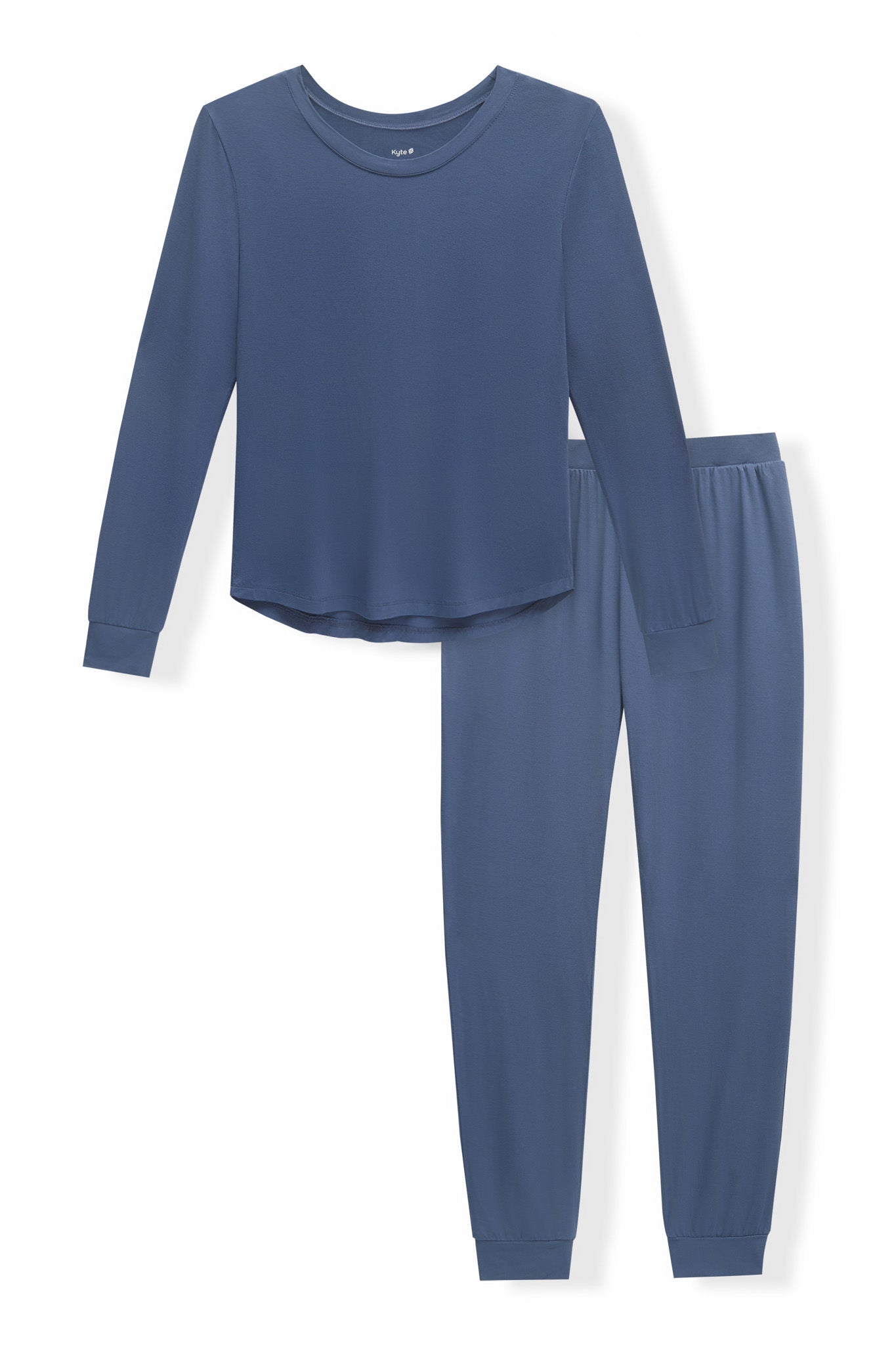 Women's Jogger Pajama Set in Oxford on a white background