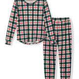 Women's Jogger Pajama Set in Holiday Plaid