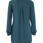 Teal night shirt on a white background