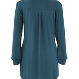 Teal night shirt on a white background
