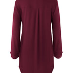 Burgundy night shirt on a white background