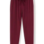 Women's Jogger Pants in Burgundy on a white background