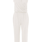 Flat lay of front of Women's Jumpsuit in Oat