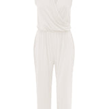 Flat lay of front of Women's Jumpsuit in Oat