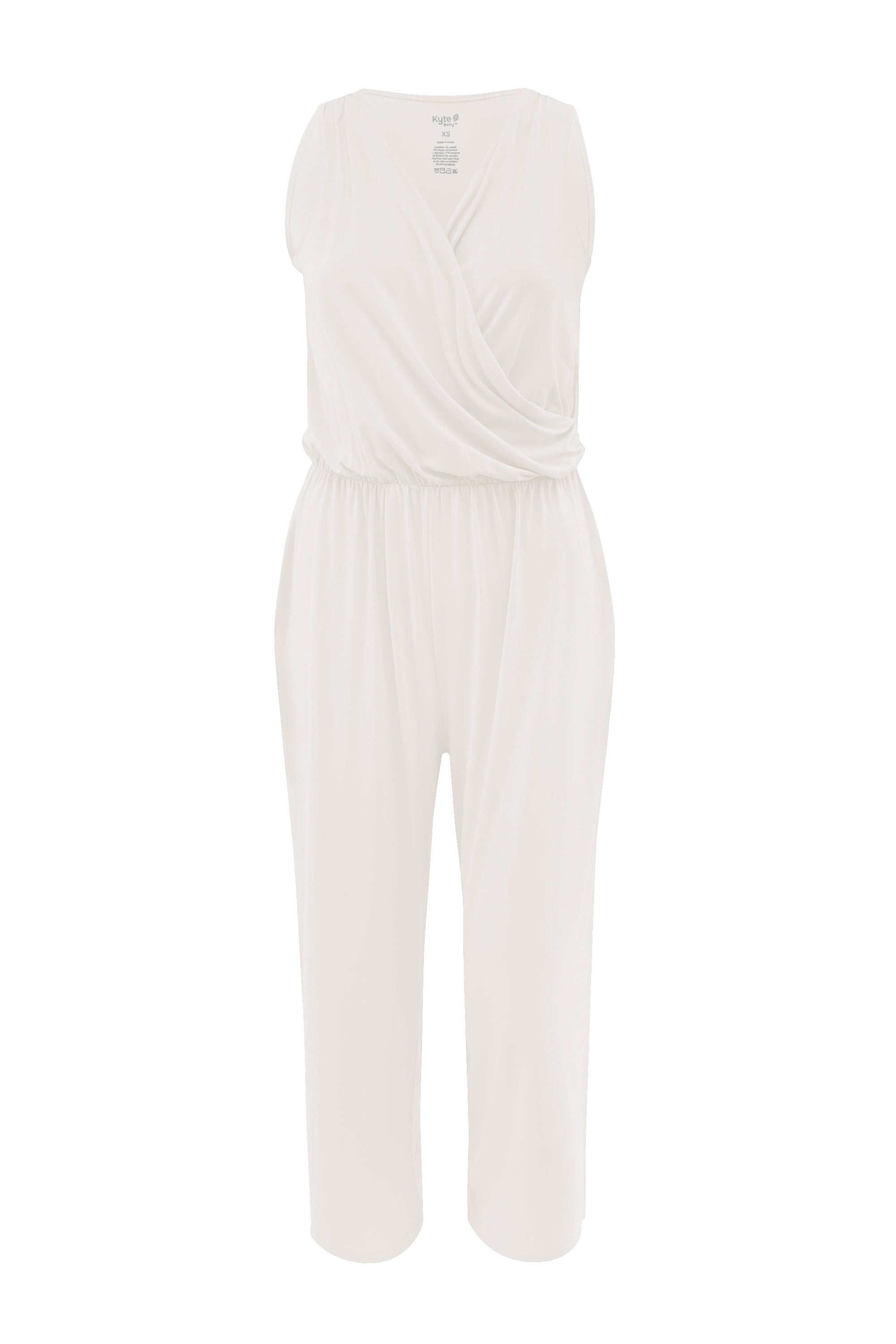 Flat lay of front of Women's Jumpsuit in Oat