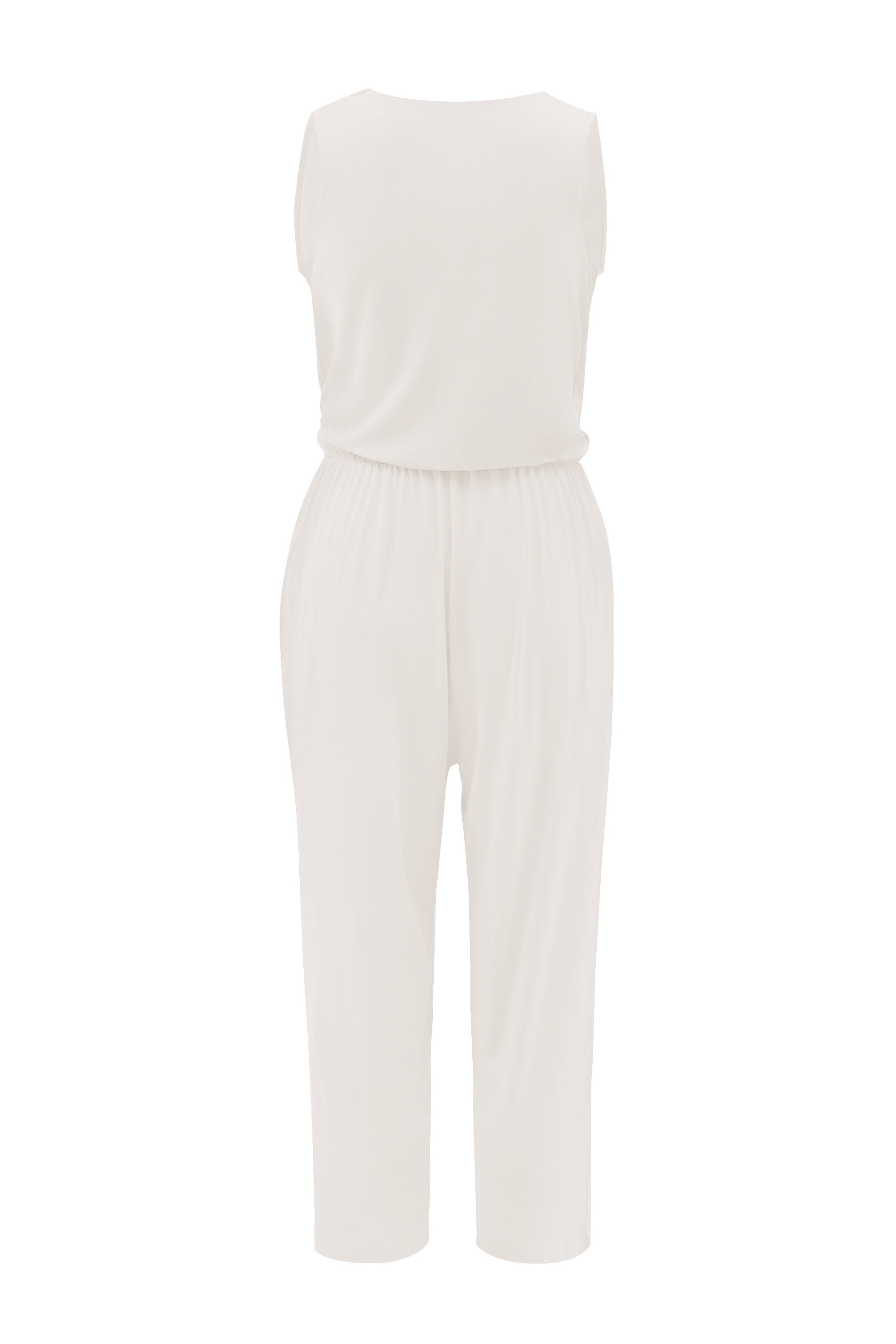 Flat lay of back of Women's Jumpsuit in Oat