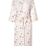 Women's Kimono Robe with Book Club print on a white background