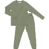 Product photo of the Kyte Men's Jogger Set in Gingham Fir