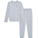 Product photo of the Men's Jogger Set in Mallard Duck laying on a white surface