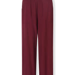 Front view of Women's Wide Leg Pant in Burgundy on a white background