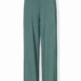 Front view of Women's Wide Leg Pant in Pine on a white background