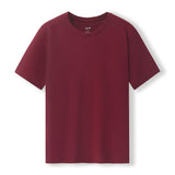 Men's Crew Neck Tee in Burgundy on a white background