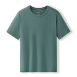 Men's Crew Neck Tee in Pine on a white background
