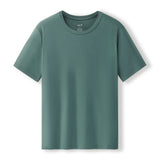 Men's Crew Neck Tee in Pine on a white background